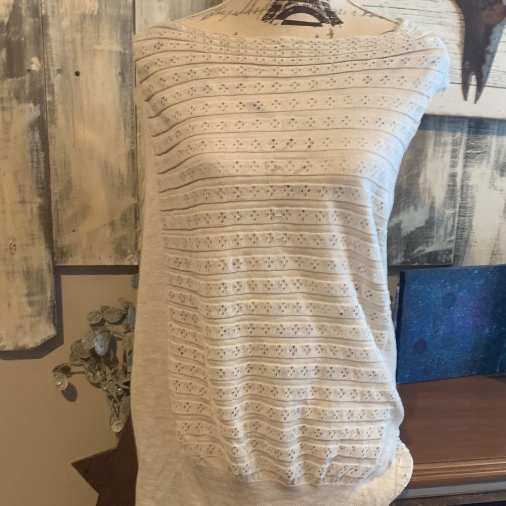 All Saints Cream Colored Tunic Top XS